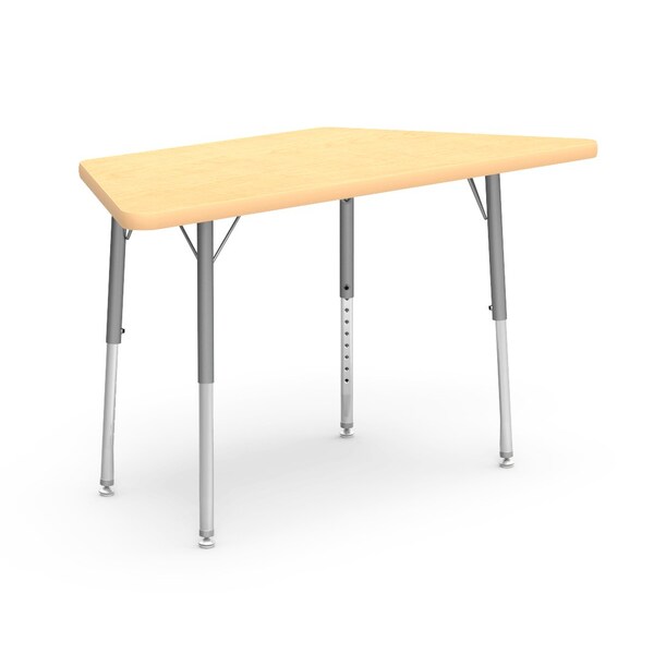 Virco 20.75 in. W, 48 in. L, 17-25 in. H, Fusion Maple Top / Beige Edge 48TRAP48LO - main